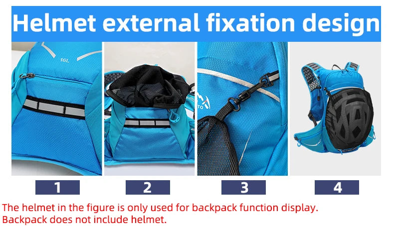 16L Outdoor Sport Hydration Backpack - Cycling, Running, Hiking, Lightweight Storage Pack