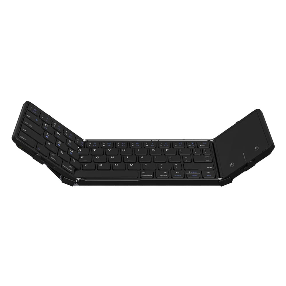 B.O.W Bluetooth Folding Keyboard – Portable Tri-Fold, Multi-Device, with Touchpad & Rechargeable Battery | Compatible with Windows, Android, iOS, Mac