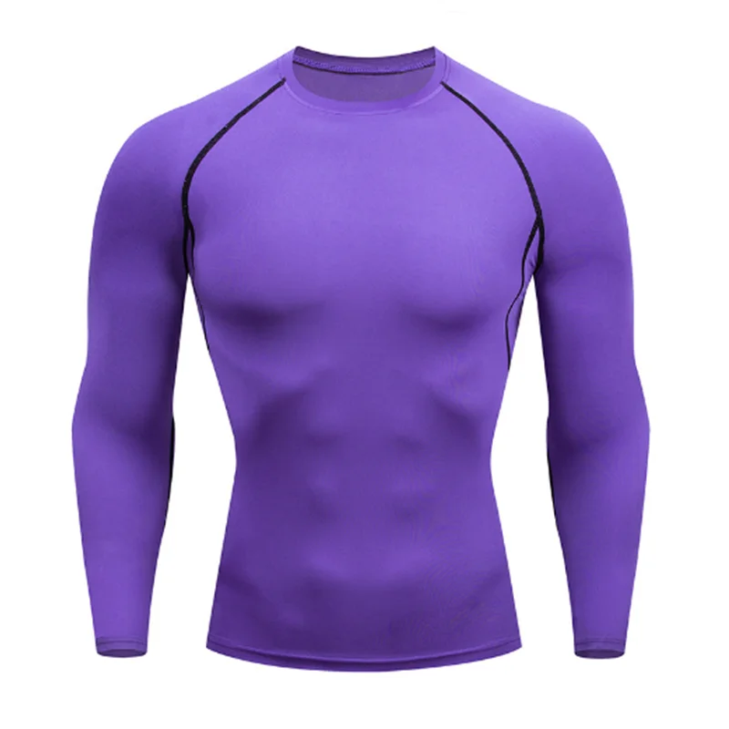 Men's Long Sleeve Compression Running T-Shirt - Dry Fit Gym & Fitness Sportswear