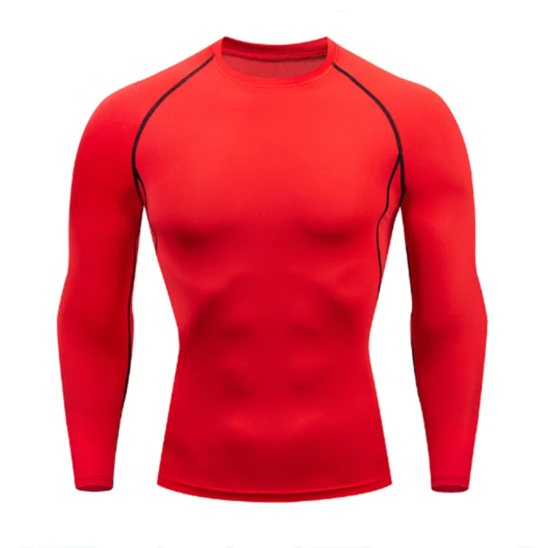 Men's Long Sleeve Compression Running T-Shirt - Dry Fit Gym & Fitness Sportswear