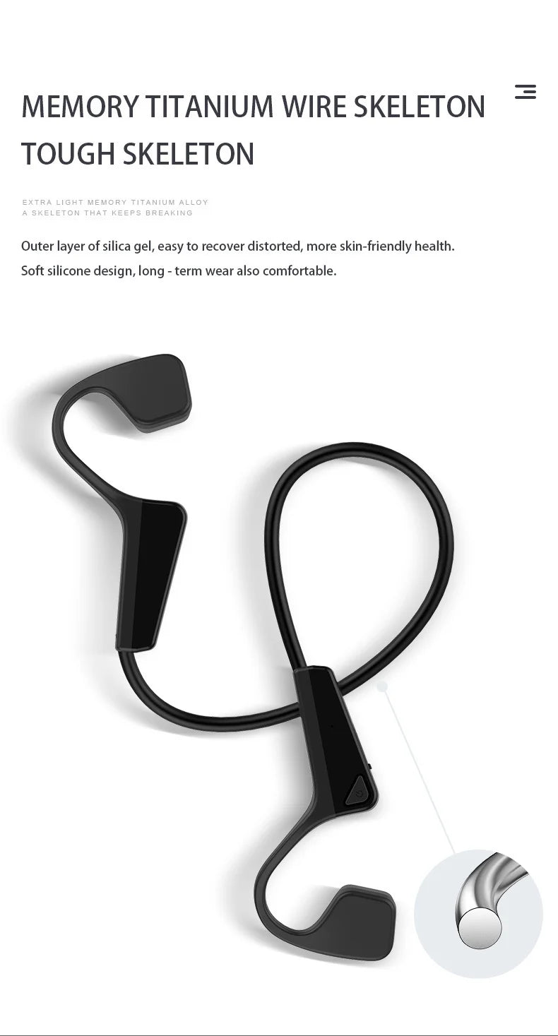 Casque de sport à conduction osseuse XIAOMI Mijia - Écouteurs Bluetooth sans fil avec micro | Casque mains libres TWS pour la course et le fitness