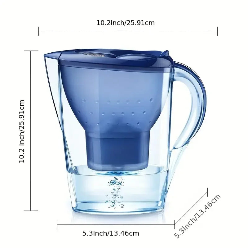 Alkaline Water Filter Pitcher with 3.5L Capacity, Digital Display, BPA-Free, Fast Chlorine Removal