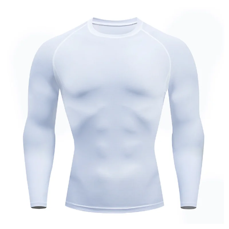 Men's Long Sleeve Compression Running T-Shirt - Dry Fit Gym & Fitness Sportswear