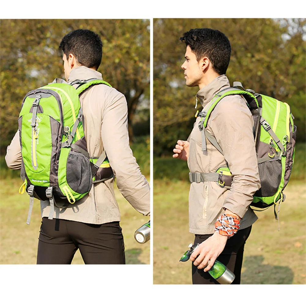 40L Water Resistant Travel Backpack Camping Hiking Laptop Daypack Trekking Climbing Back Bags For Men Women Hiking Supplies