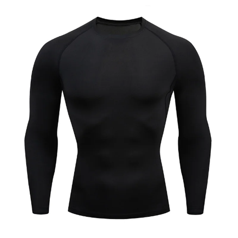 Men's Long Sleeve Compression Running T-Shirt - Dry Fit Gym & Fitness Sportswear