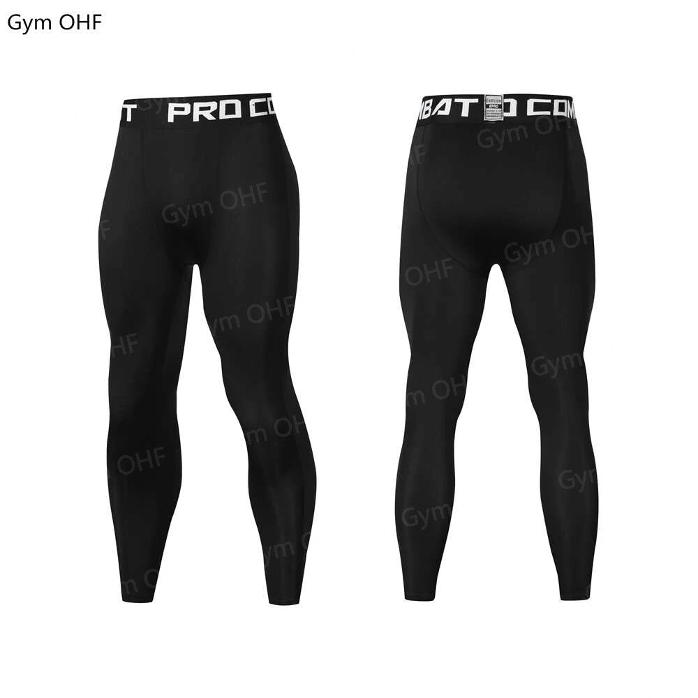 Leggings de Compression pour Hommes à Séchage Rapide - Pantalons de Course et d'Entraînement Fitness