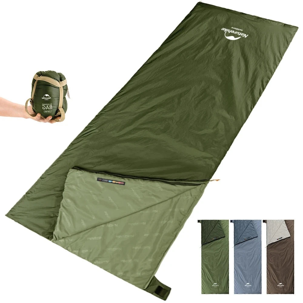 Naturehike LW180 Ultralight Cotton Sleeping Bag - Spring Summer Outdoor Hiking Camping