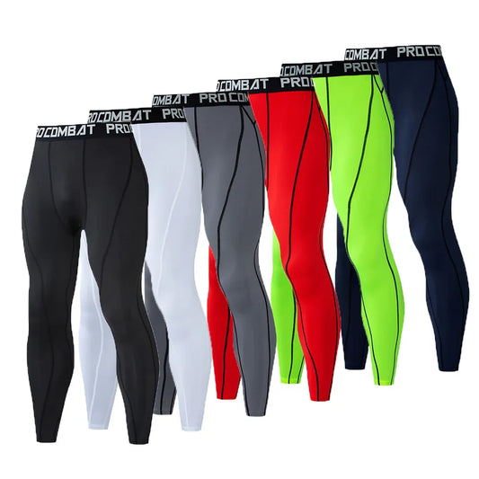 Men's Quick Dry Compression Running Leggings - Fitness Training Pants for Workout